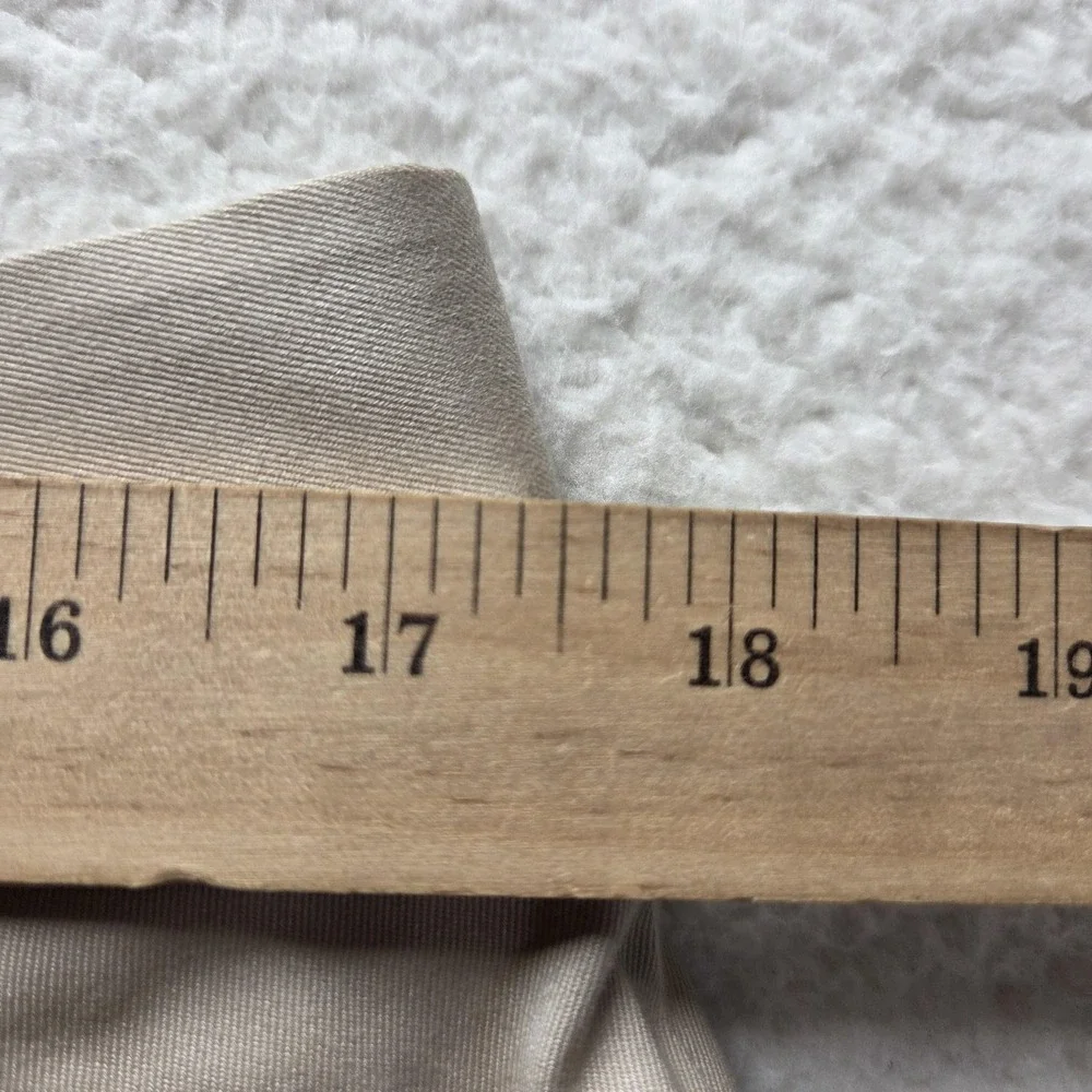T. Harris Dress Pants Mens 36x30 Beige Pleated Cuffed Chino Regular Fit